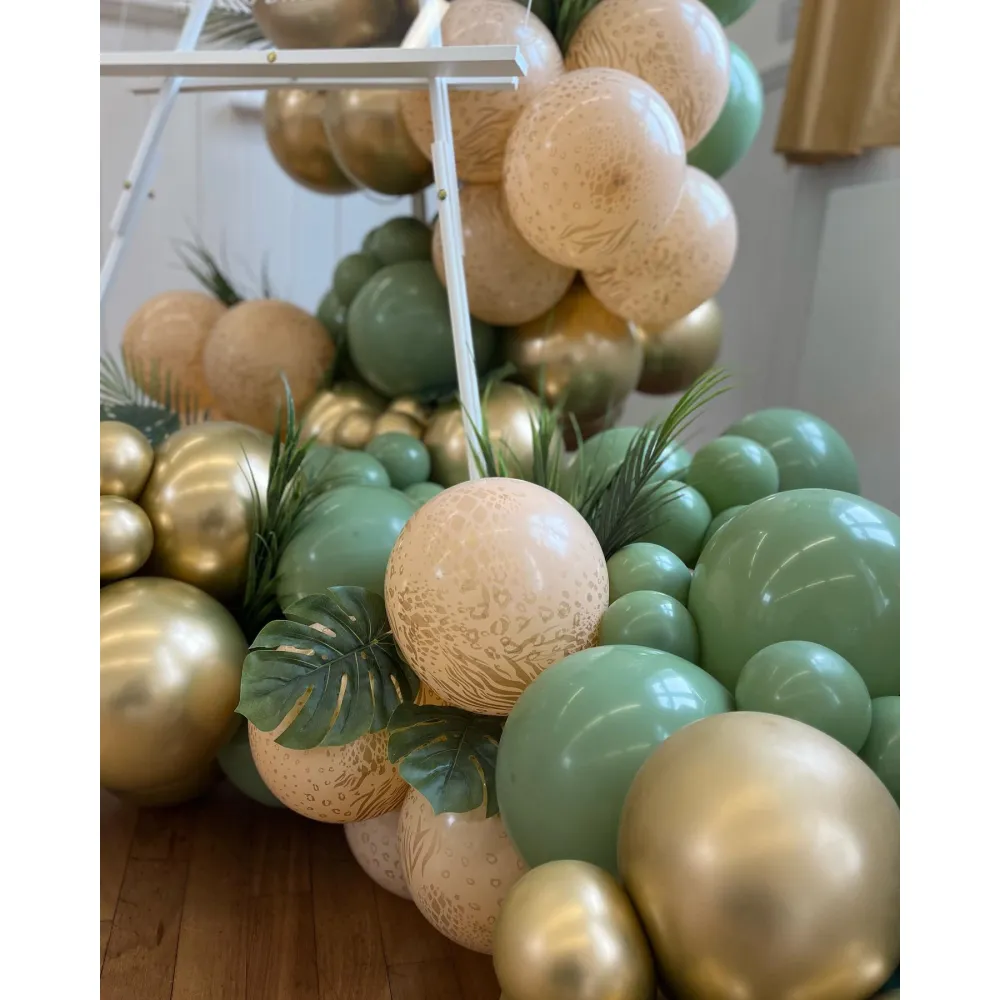 Balon latex jumbo 60cm Safari Mutant - Blush Print - Gold