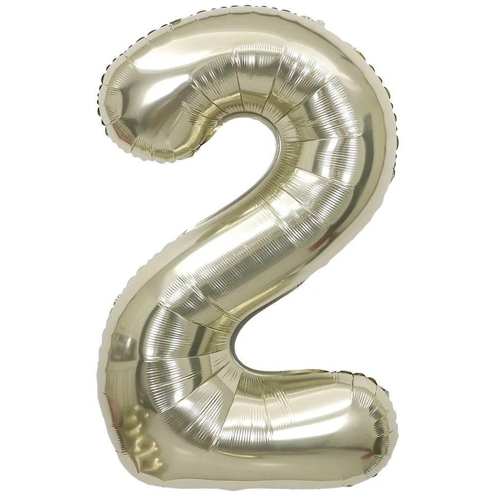 Balon Folie Cifra 2 White Gold 87cm