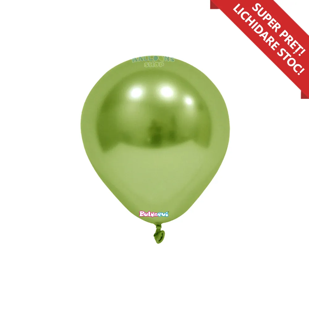 Baloane latex 15cm Chrome Verde Deschis -13K