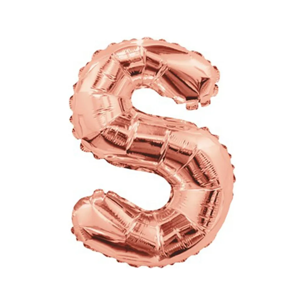 Balon folie 35cm Litera S ROSE-GOLD 15668-14