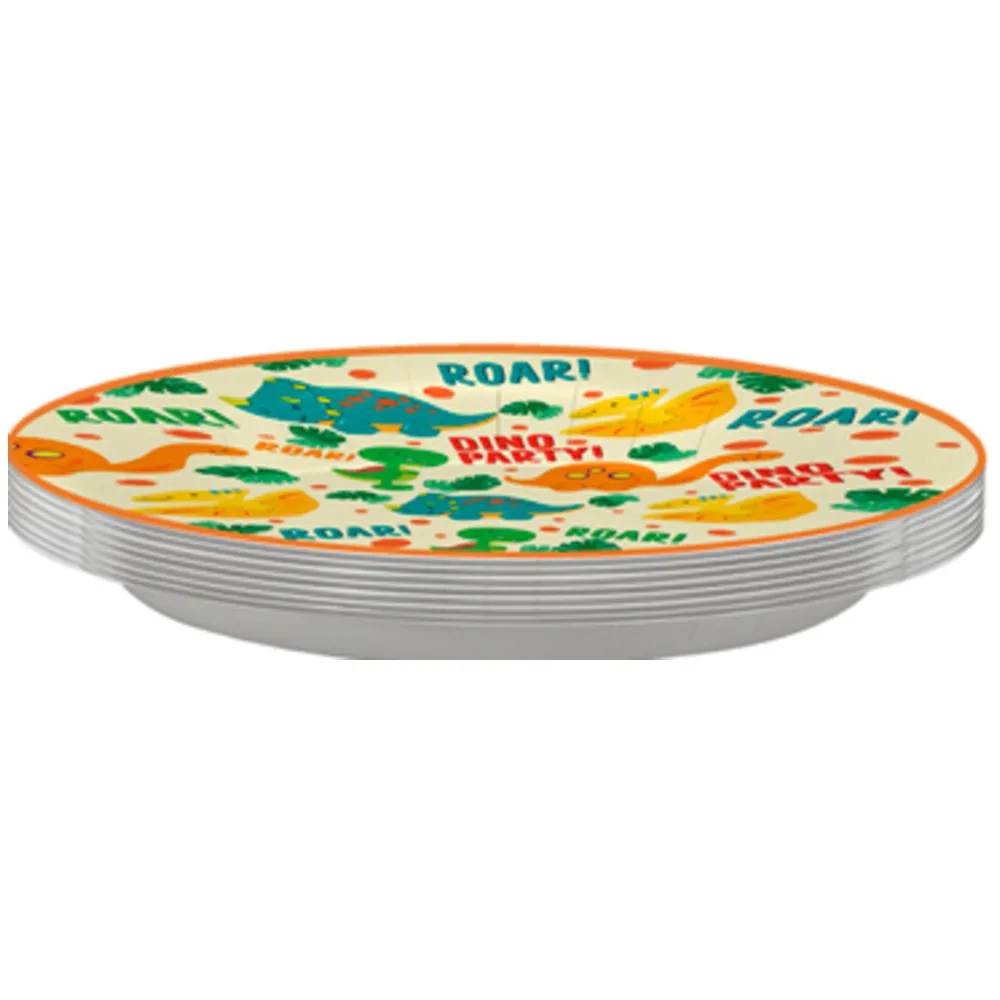 Set 8 Farfurii Dinozauri 18cm Grabo