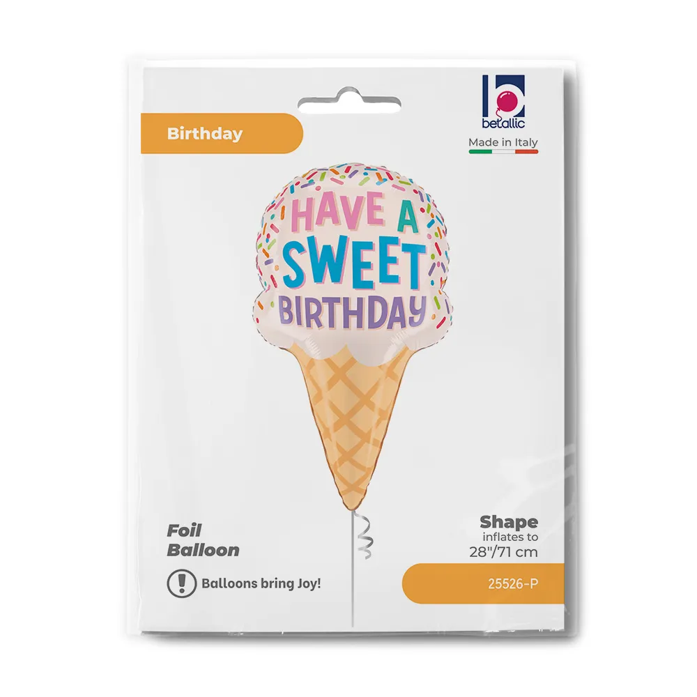 Balon Folie Figurina Inghetata Hava a Sweet Birthday 71cm