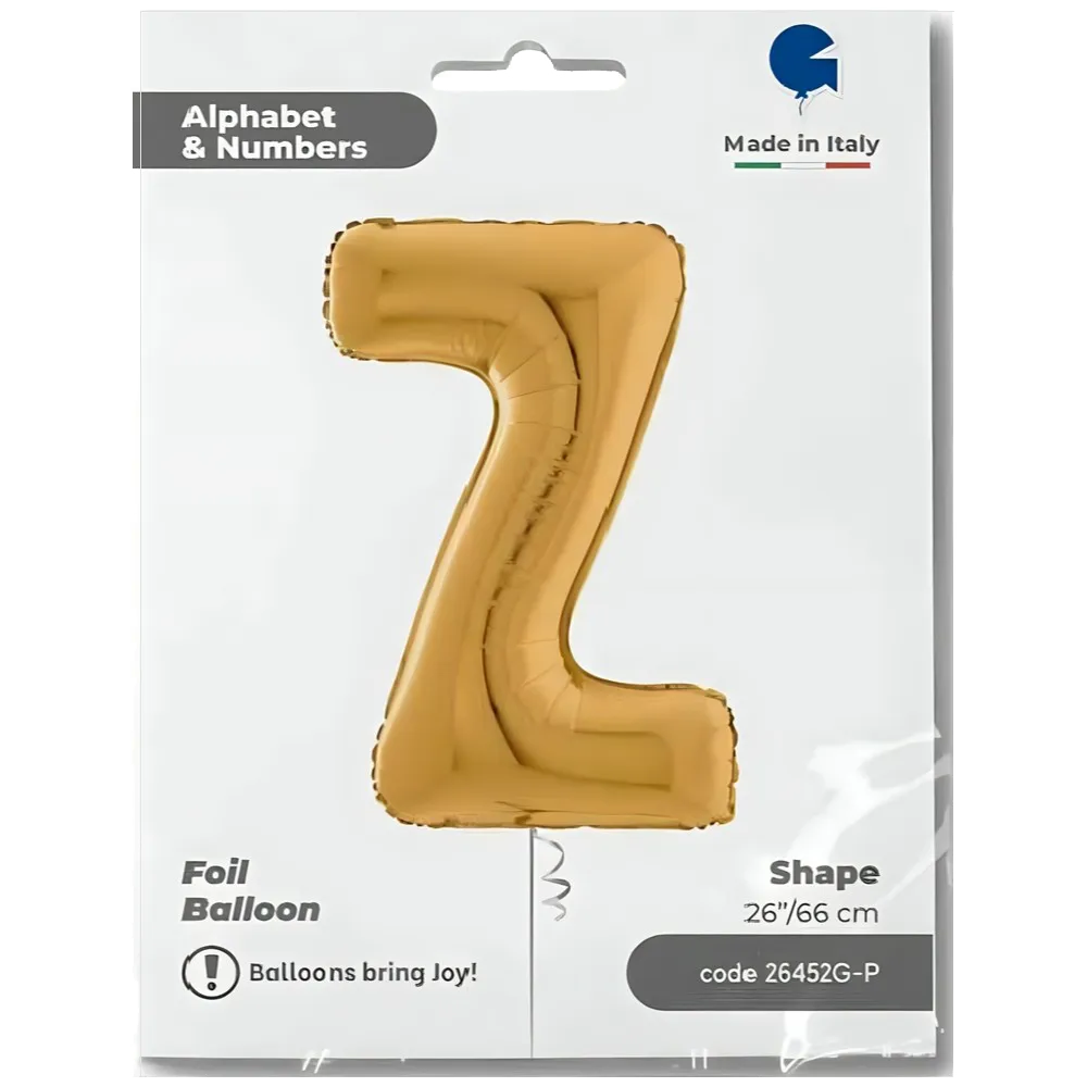 Balon Folie LITERA Z Auriu 66 cm Grabo