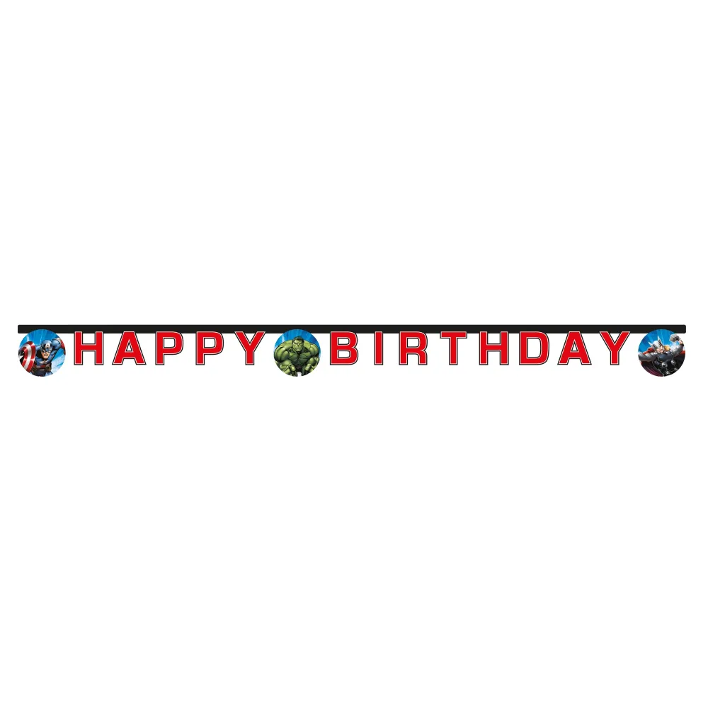 Banner Petrecere Happy Birthday Avengers Evergreen