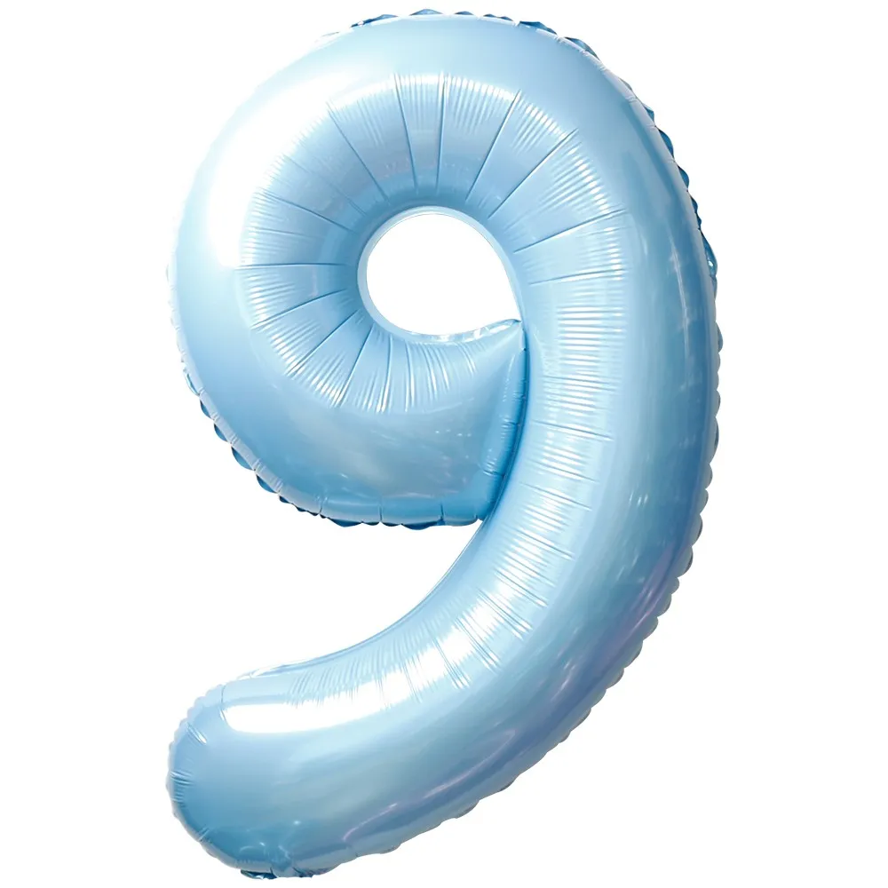 Balon Folie Cifra 9 Baby Blue 87cm