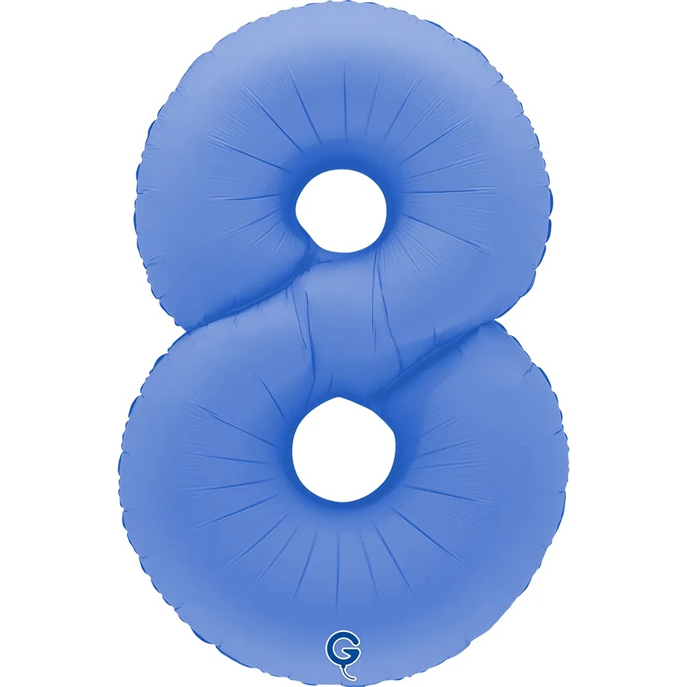 Balon Folie Cifra 8 Mat Lotus Blue 102cm