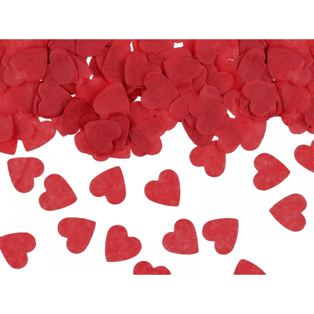 Confetti Rosu Inimioare hartie 15 g