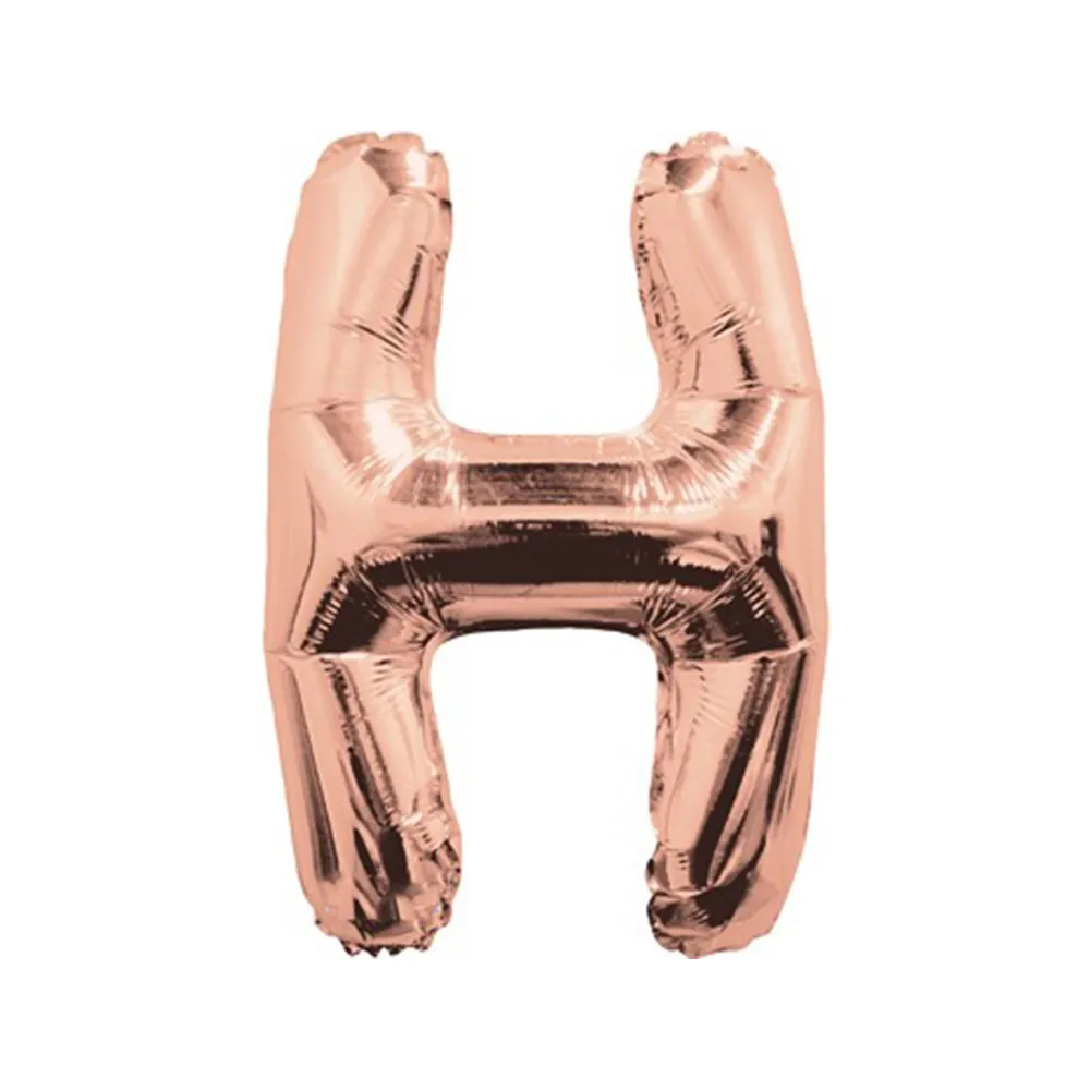 Balon folie 35cm litera H ROSE-GOLD 15657-14
