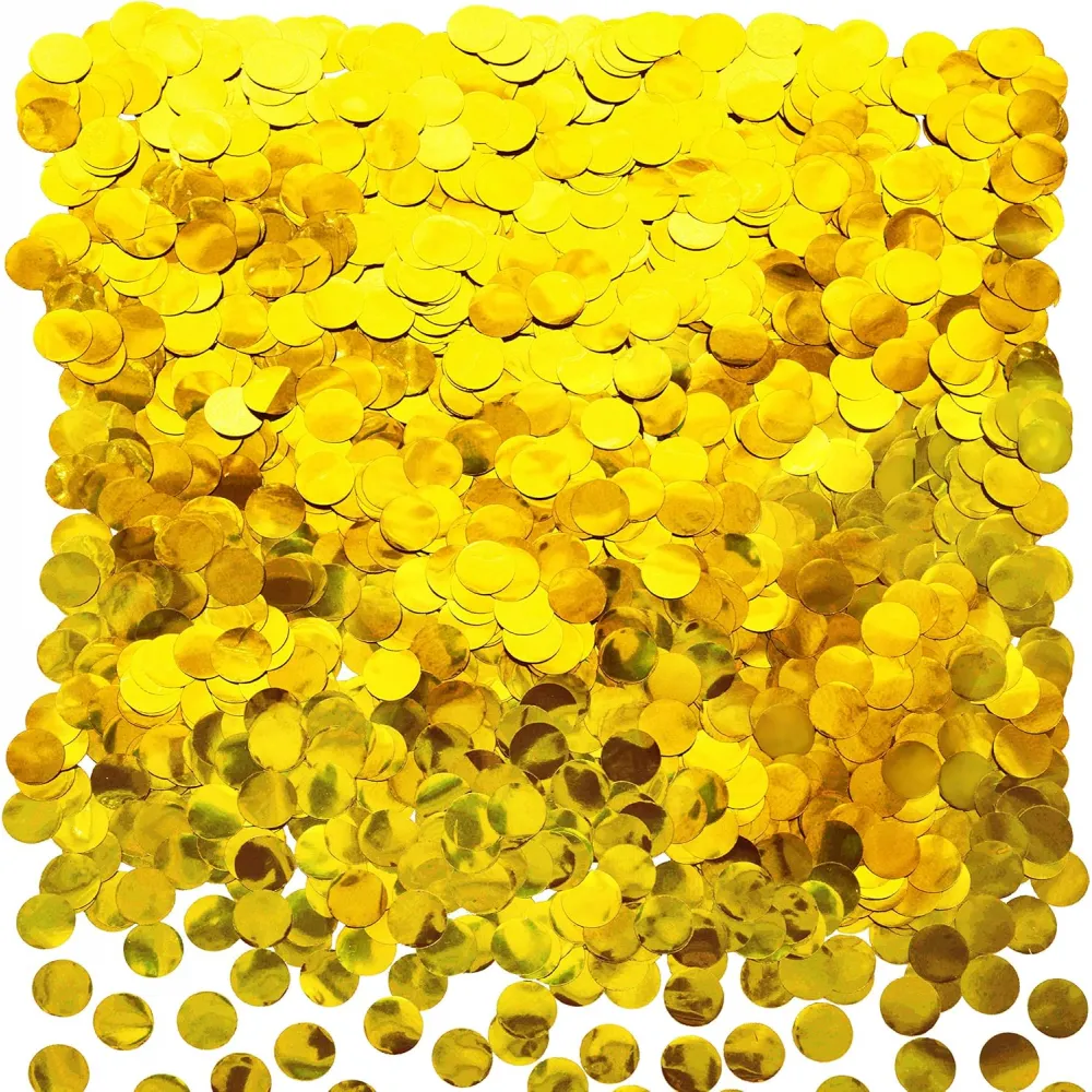 Confetti Metalic Auriu 1cm Rotund 100g