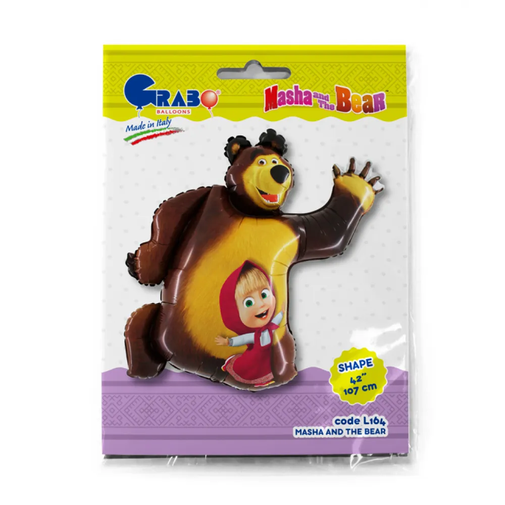 Balon Folie Figurina Masha si Ursul 107 cm Grabo
