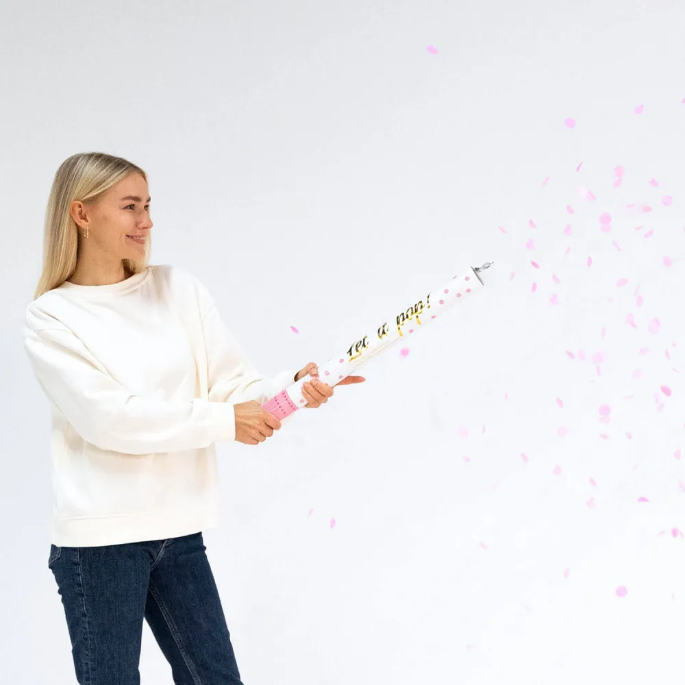 Tun Confetti Hartie Roz 60cm