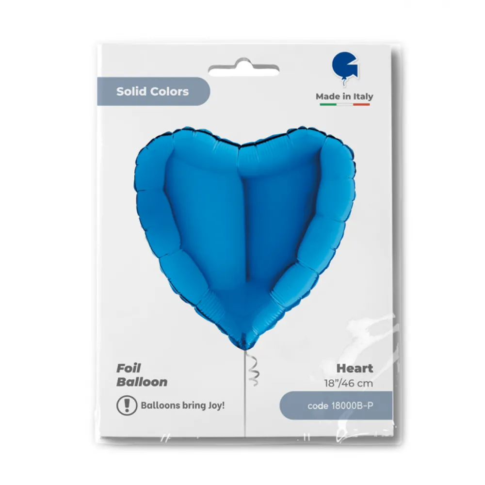 Balon Folie Inima Albastra 46 cm Grabo