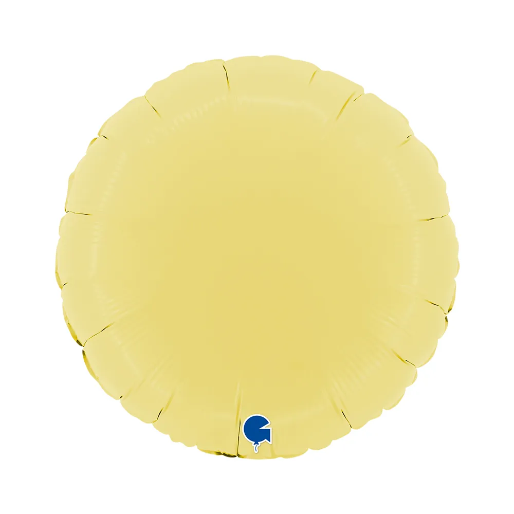 Balon Folie Rotund Galben Mat 46cm