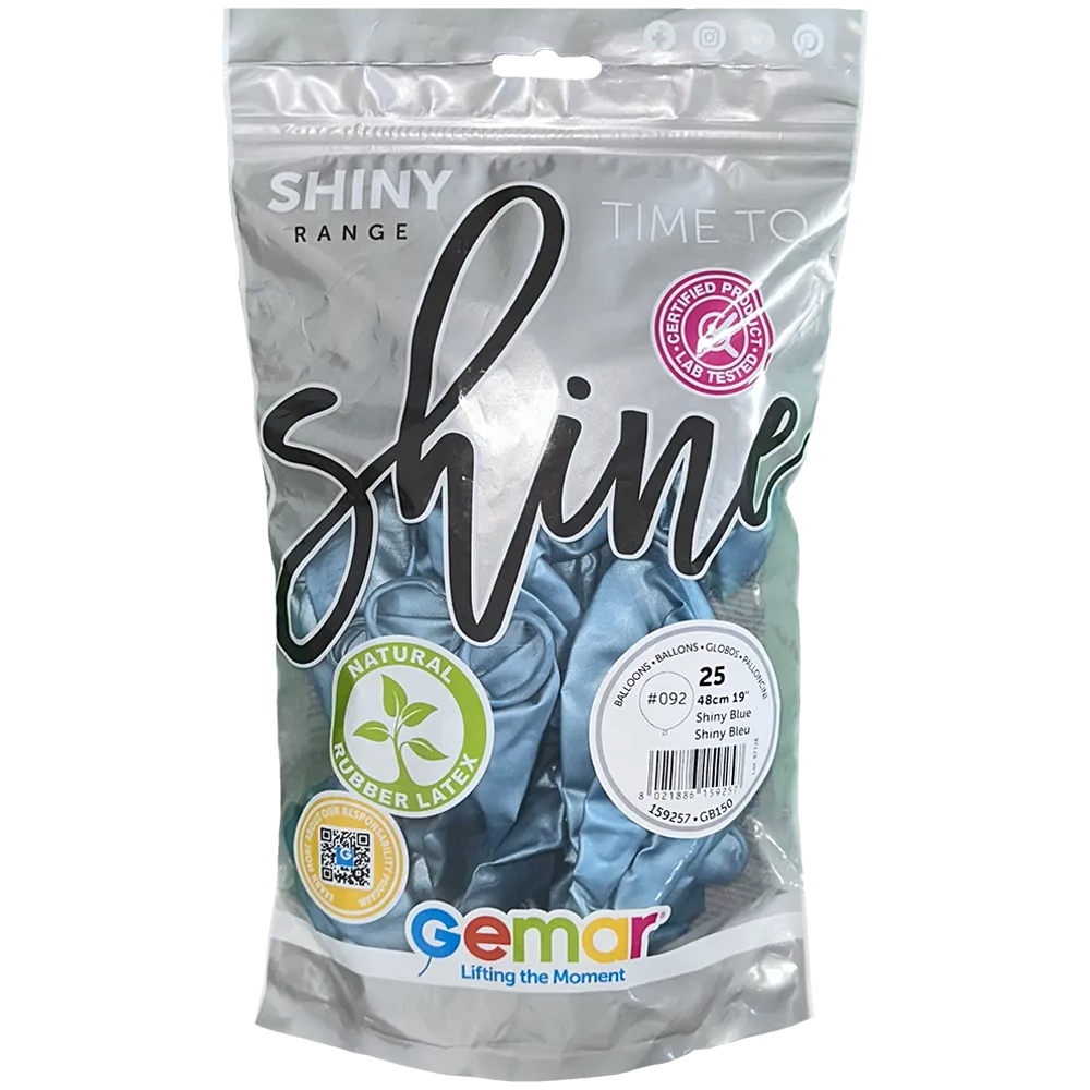 Baloane Latex 48cm Shiny Albastru GB150.92