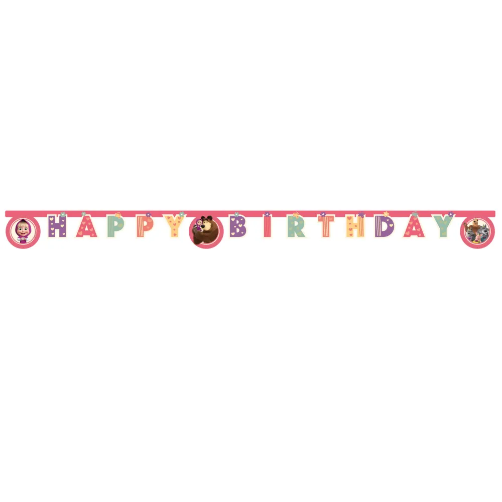 Banner Petrecere Happy Birthday Masha Sweet Heart
