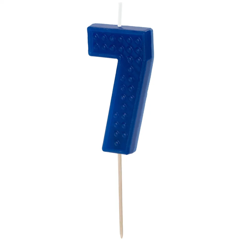 Lumanare Tort Cifra 7 Lego Brick 6 cm
