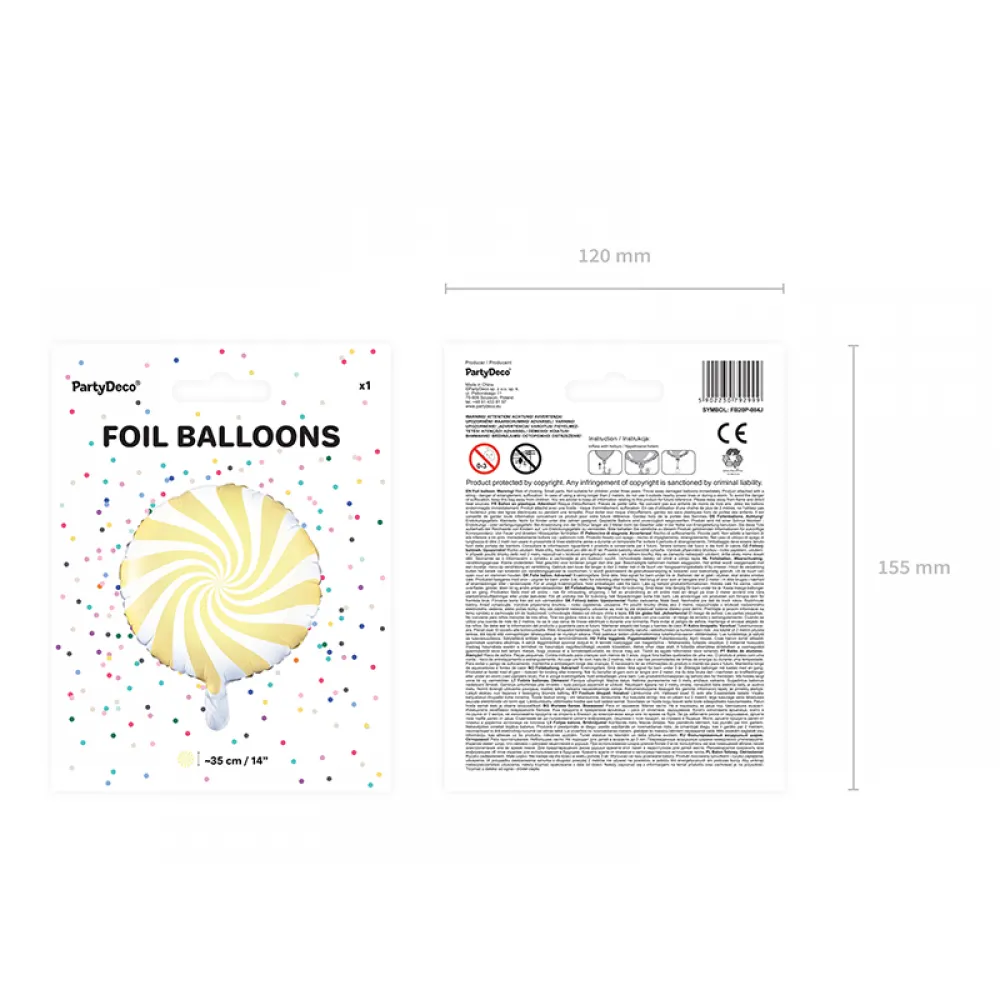 Balon Folie Acadea Galbena 35cm PDC1028