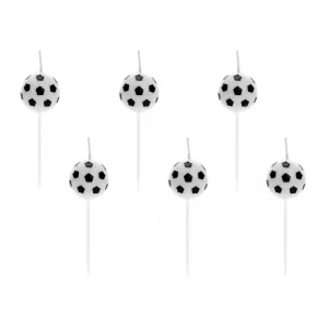 Set 6 Lumanari Fotbal 2.5cm