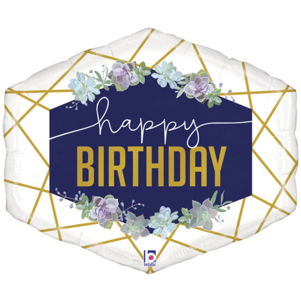 Balon Folie Figurina Hexagon HB Navy 76 cm Grabo