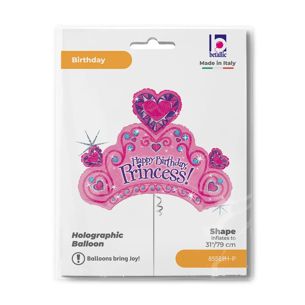 Balon Folie Figurina Tiara Roz 79cm