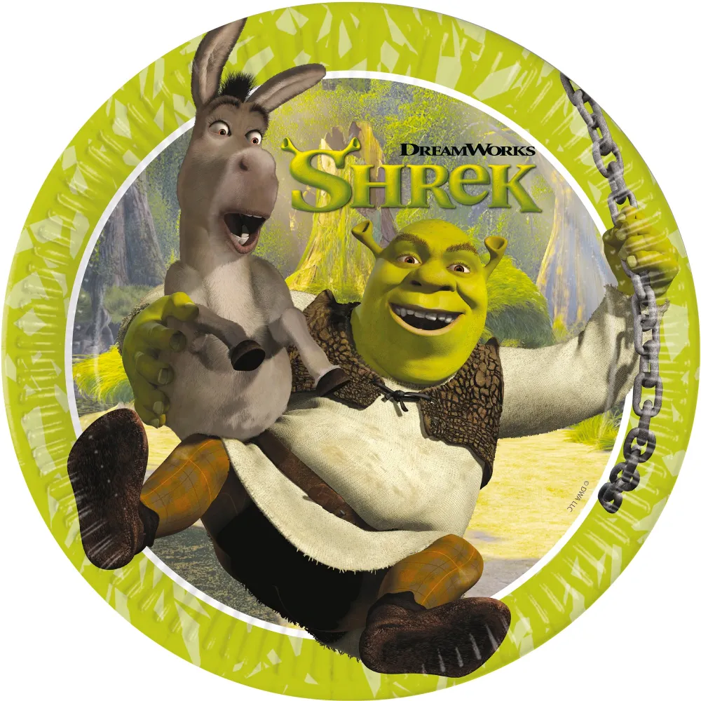Set 8 Farfurii Petrecere 23cm Shrek