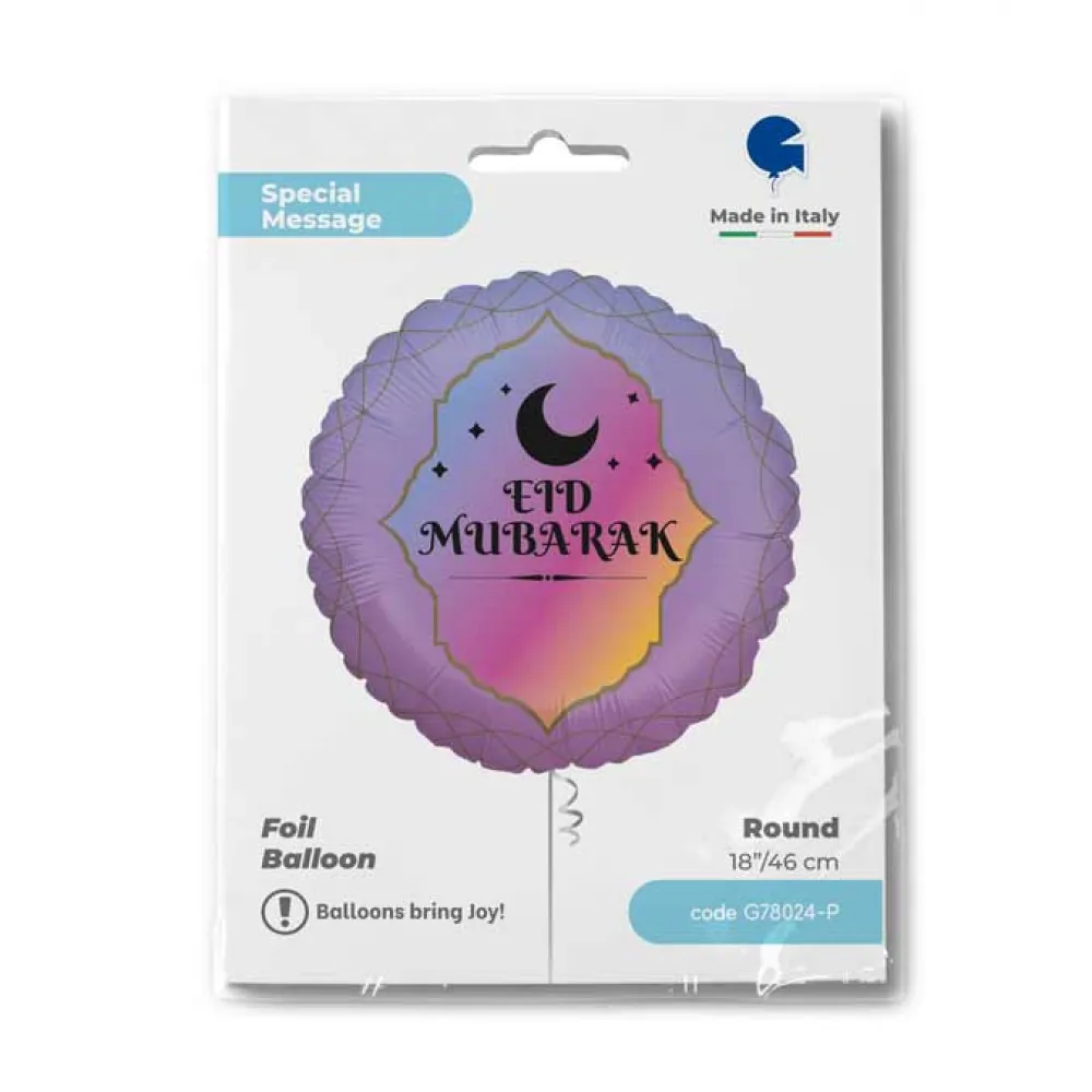 Balon Folie Eid Mubarak 46 cm Grabo