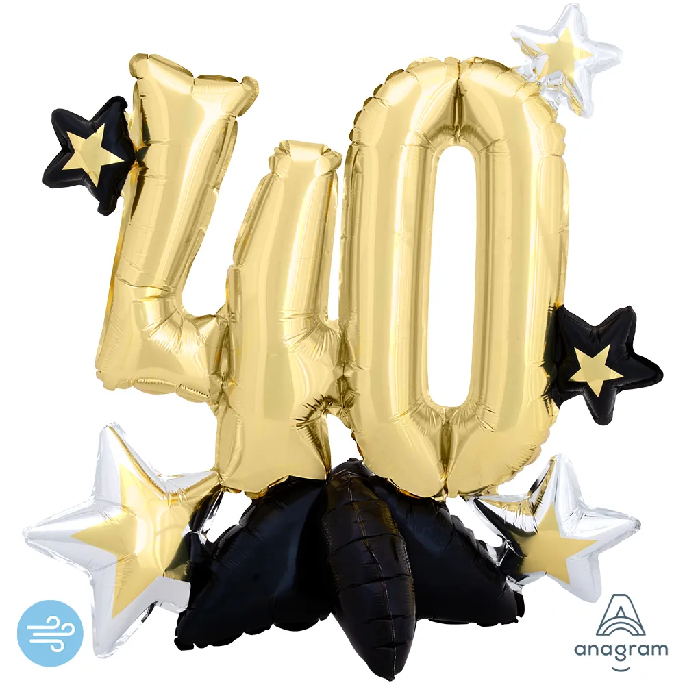 Multi-Balon Folie (AER) Aniversare 40 Ani Stelute 50x50cm ANAGRAM 4253711