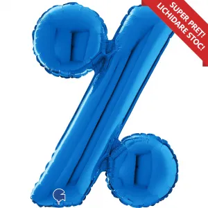 Balon Folie SIMBOL % Albastru 66 cm Grabo