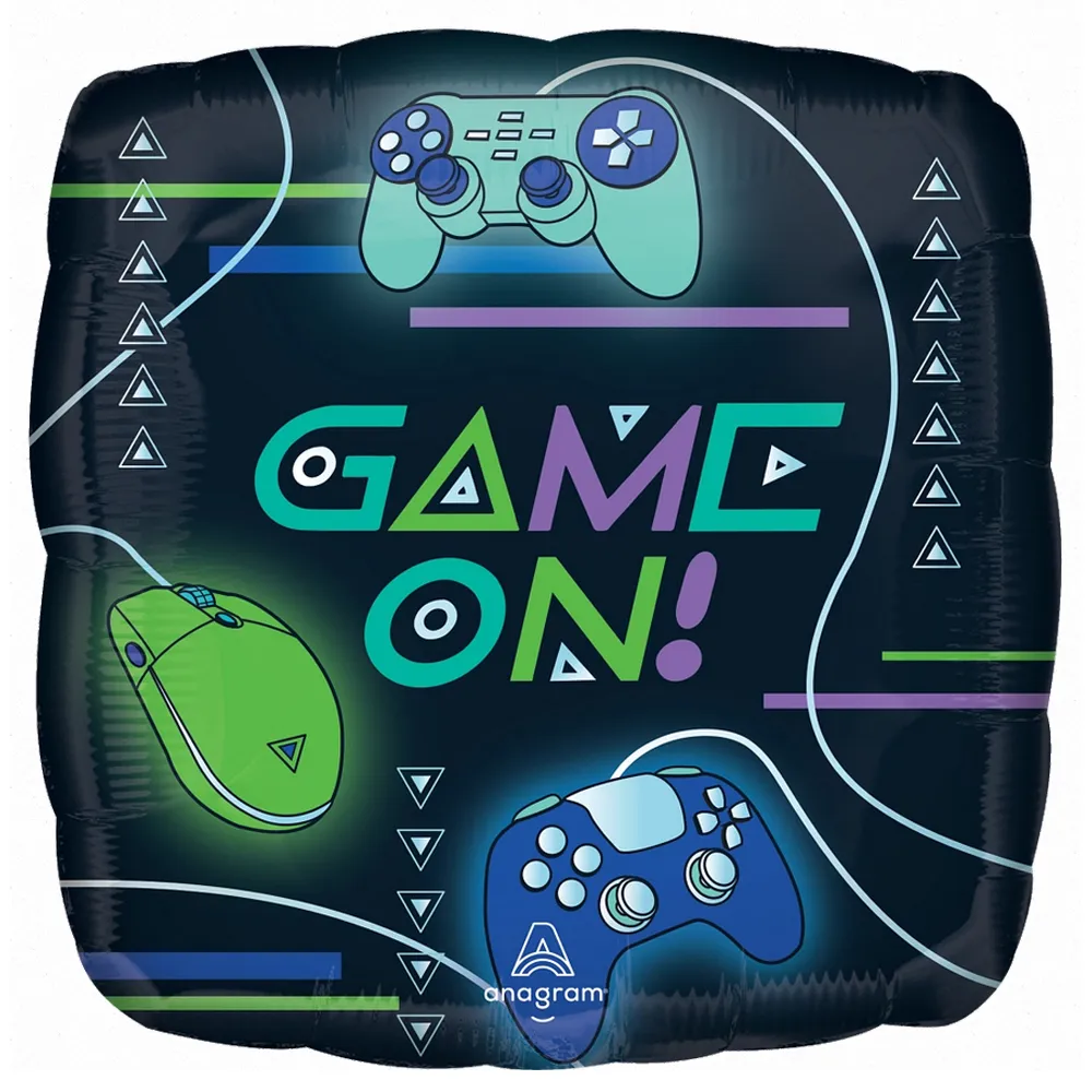 Balon Folie Patrat Game On! 45cm ANAGRAM 4966101
