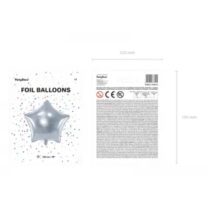 Balon folie Stea Argintie 45cm PDC1057