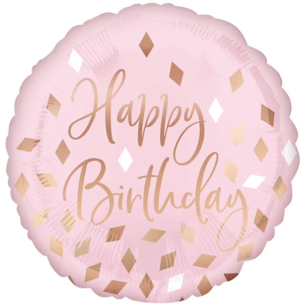 Balon Folie Happy B-day Blush 43cm 4211601