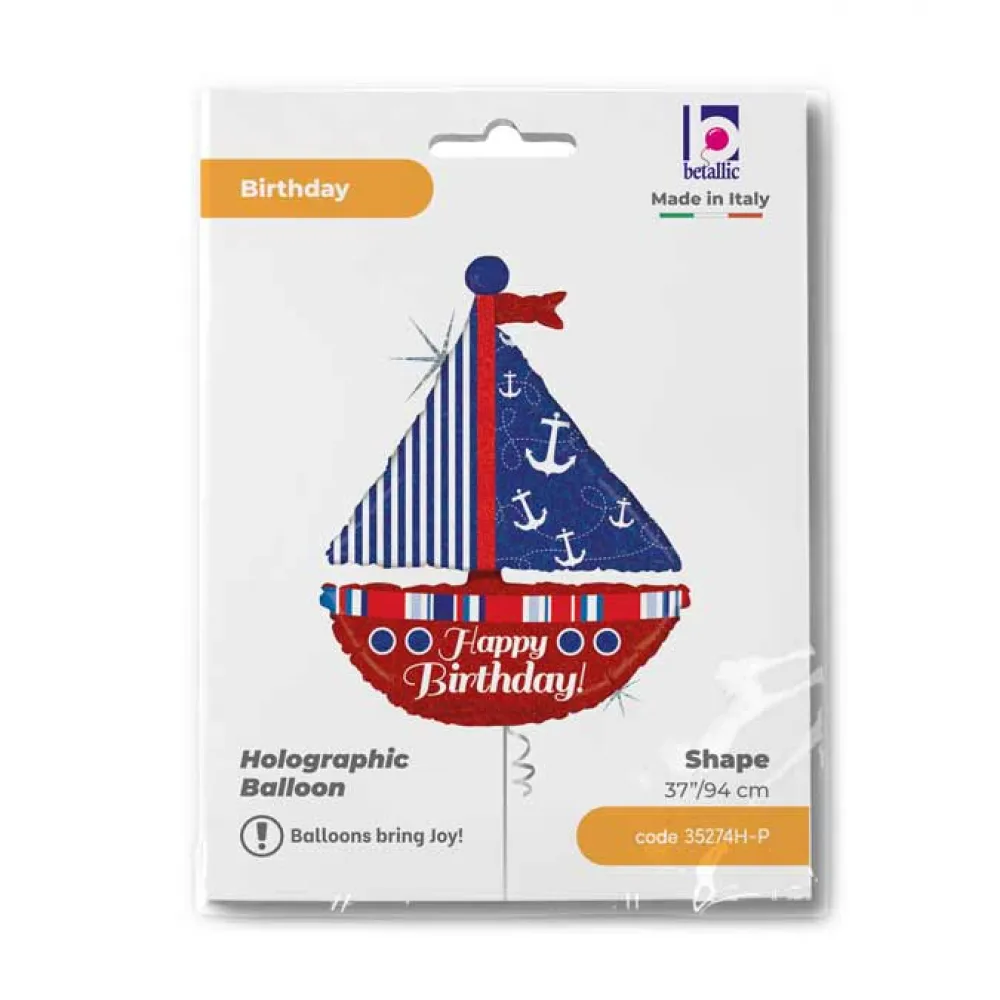 Balon Folie Figurina Barca HB Nautical 94 cm Grabo