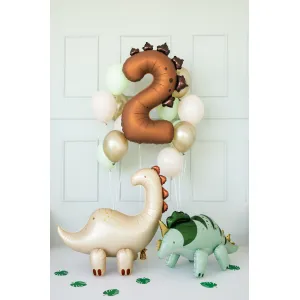 Balon Folie Cifra 2 Dinozaur 92cm