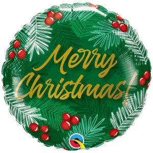 Balon Folie Merry Christmas Vasc 45cm 89853 QUALATEX