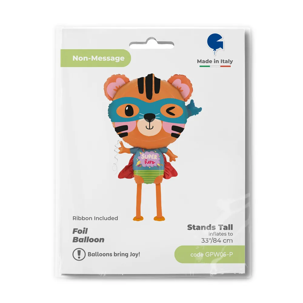 Balon Folie Pet-Walker Tigru Superhero 84cm