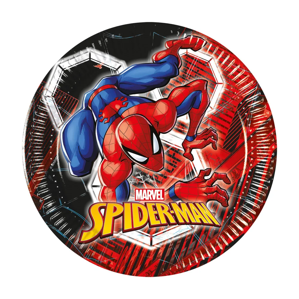 Set 8 Farfurii Petrecere 20cm Spiderman World of Web