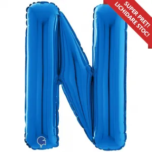 Balon Folie LITERA N Albastru 66 cm Grabo