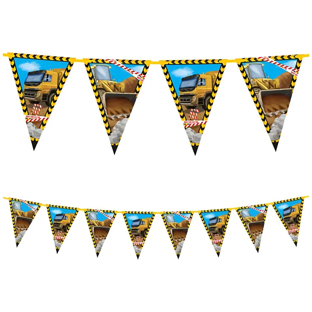 Banner Petrecere Stegulete Utilaje Constructii 230cm