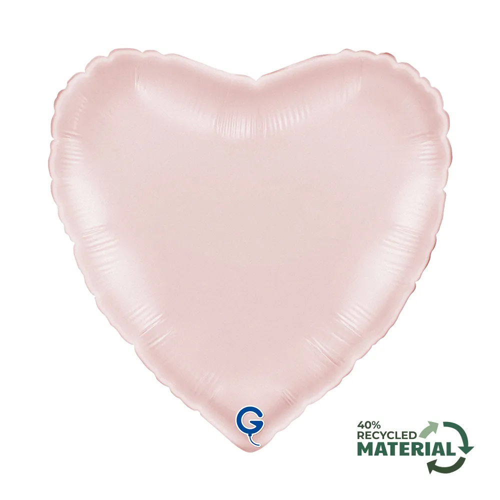 Balon Folie Inima Satin Pastel Pink 46cm