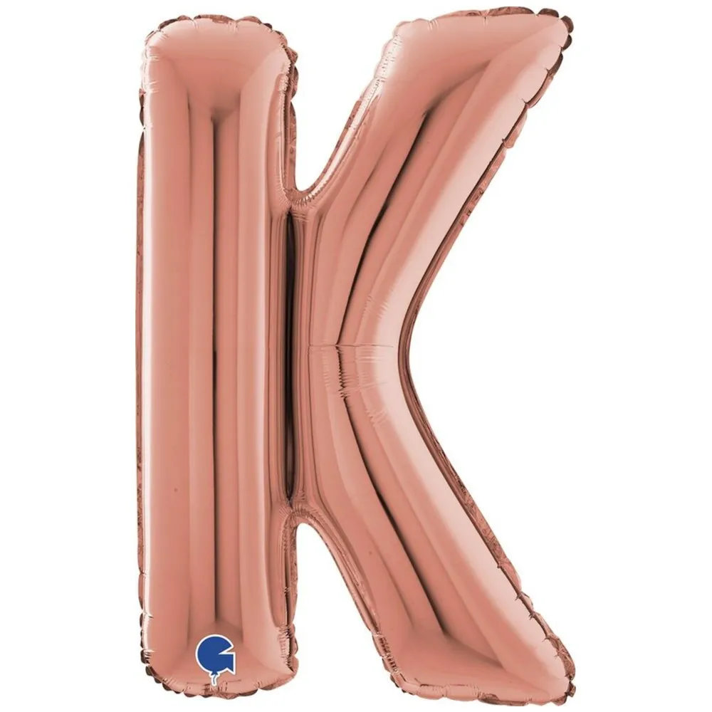 Balon Folie LITERA K Rose Gold 66 cm Grabo