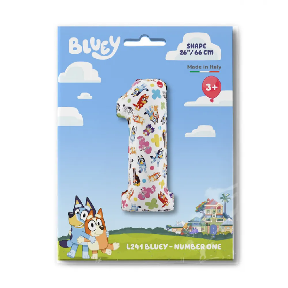 Balon Folie Cifra 1 Bluey 66cm