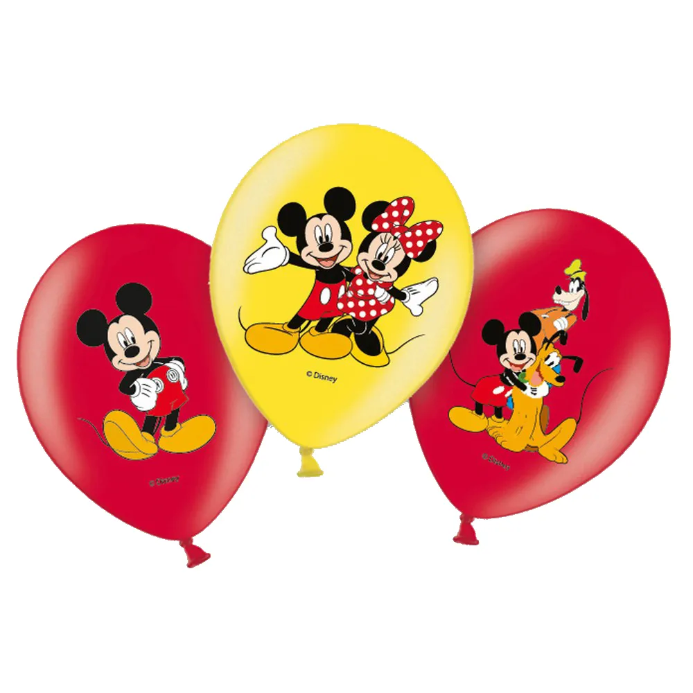 Set 6 Baloane Latex Print Mickey Friends grafica 4 culori 28cm 999240