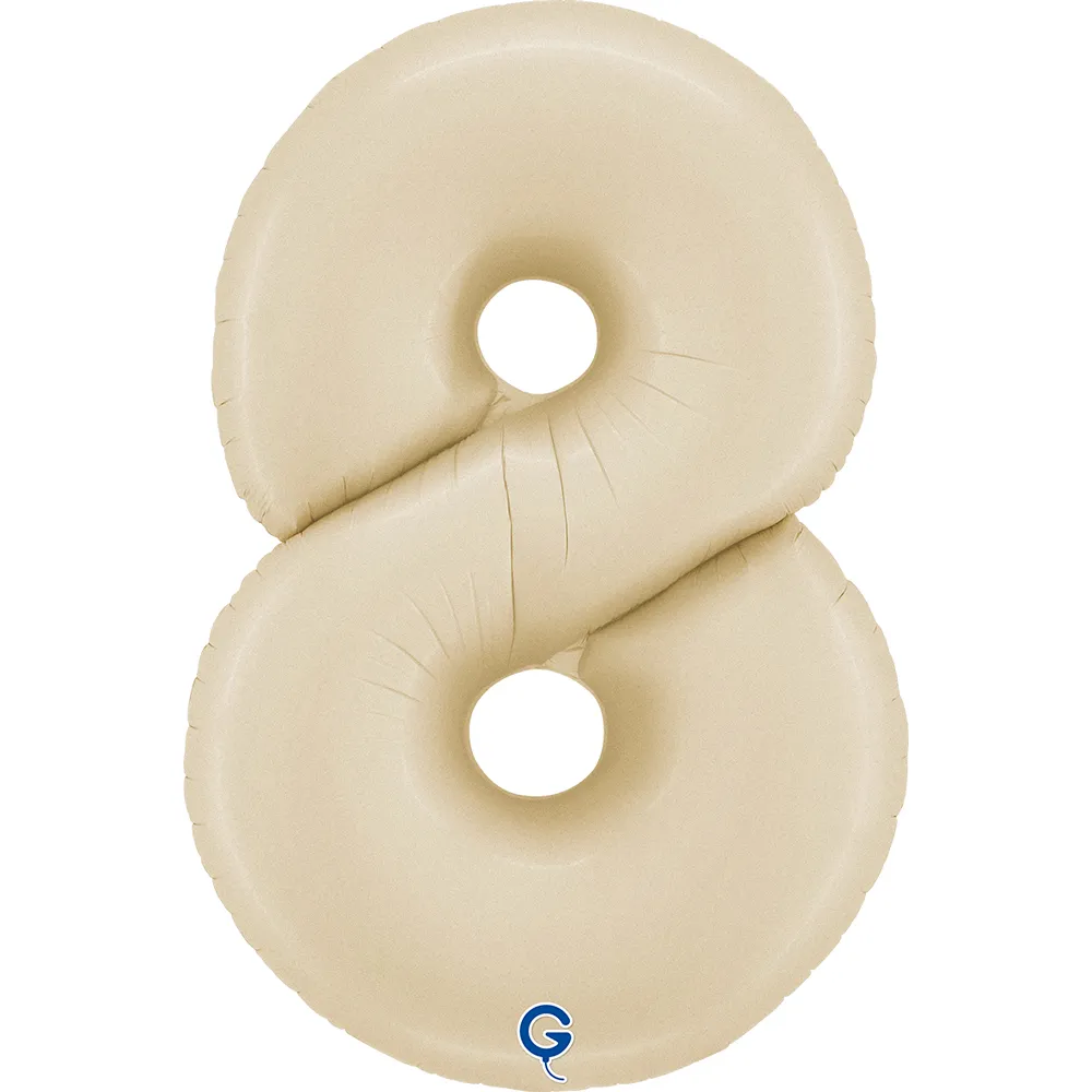 Balon Folie Cifra 8 Satin Cream 66cm