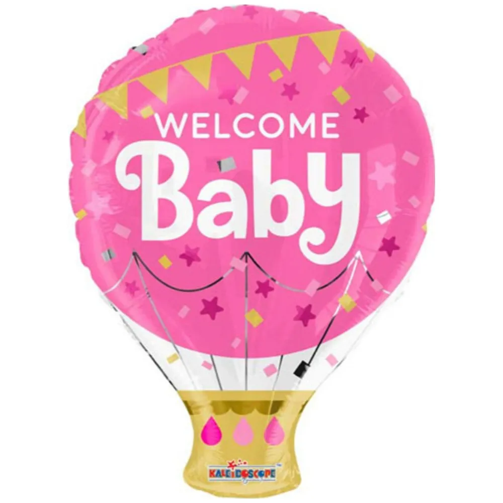 Balon folie 50 cm Balon Aer Cald Welcome Baby Girl