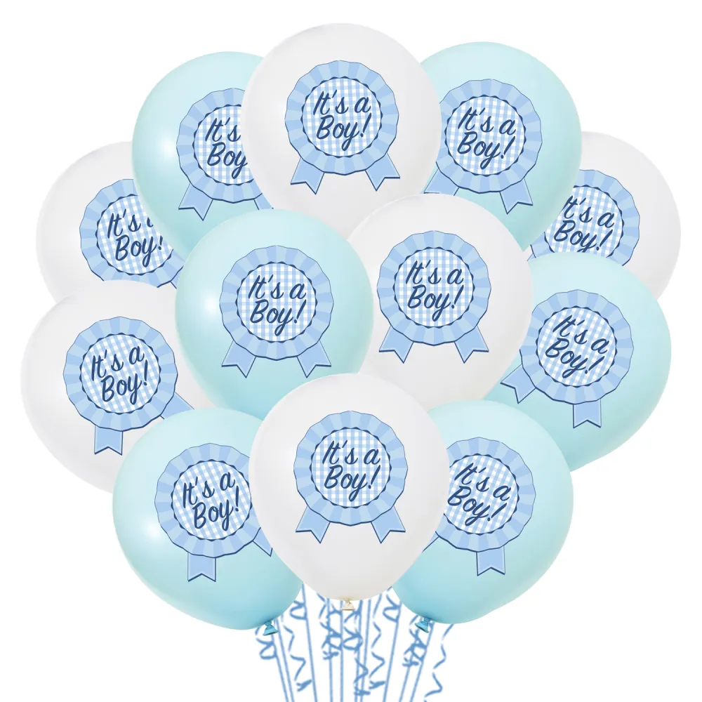 Set 12 Baloane Latex 30cm print It's a Boy