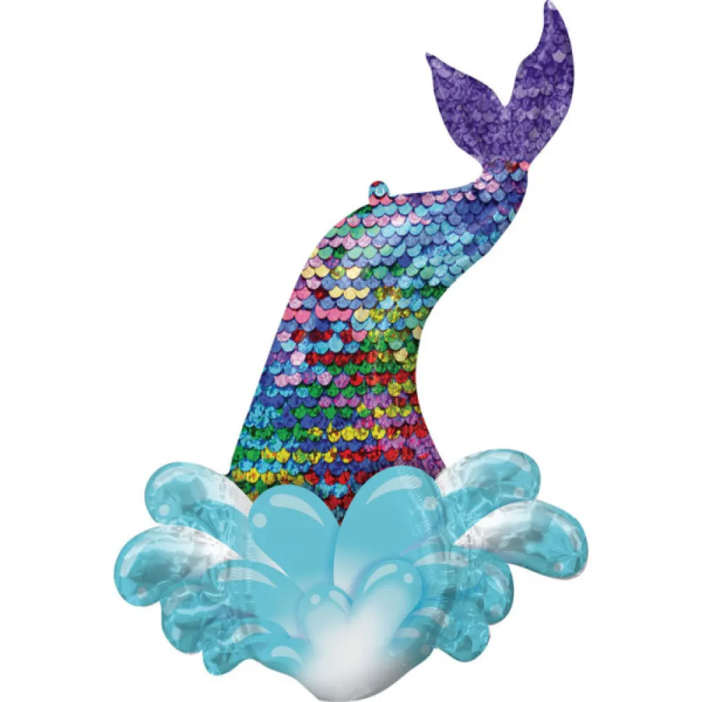 Balon Folie Super Shape Coada de sirena 68x99cm Amscan 4157001