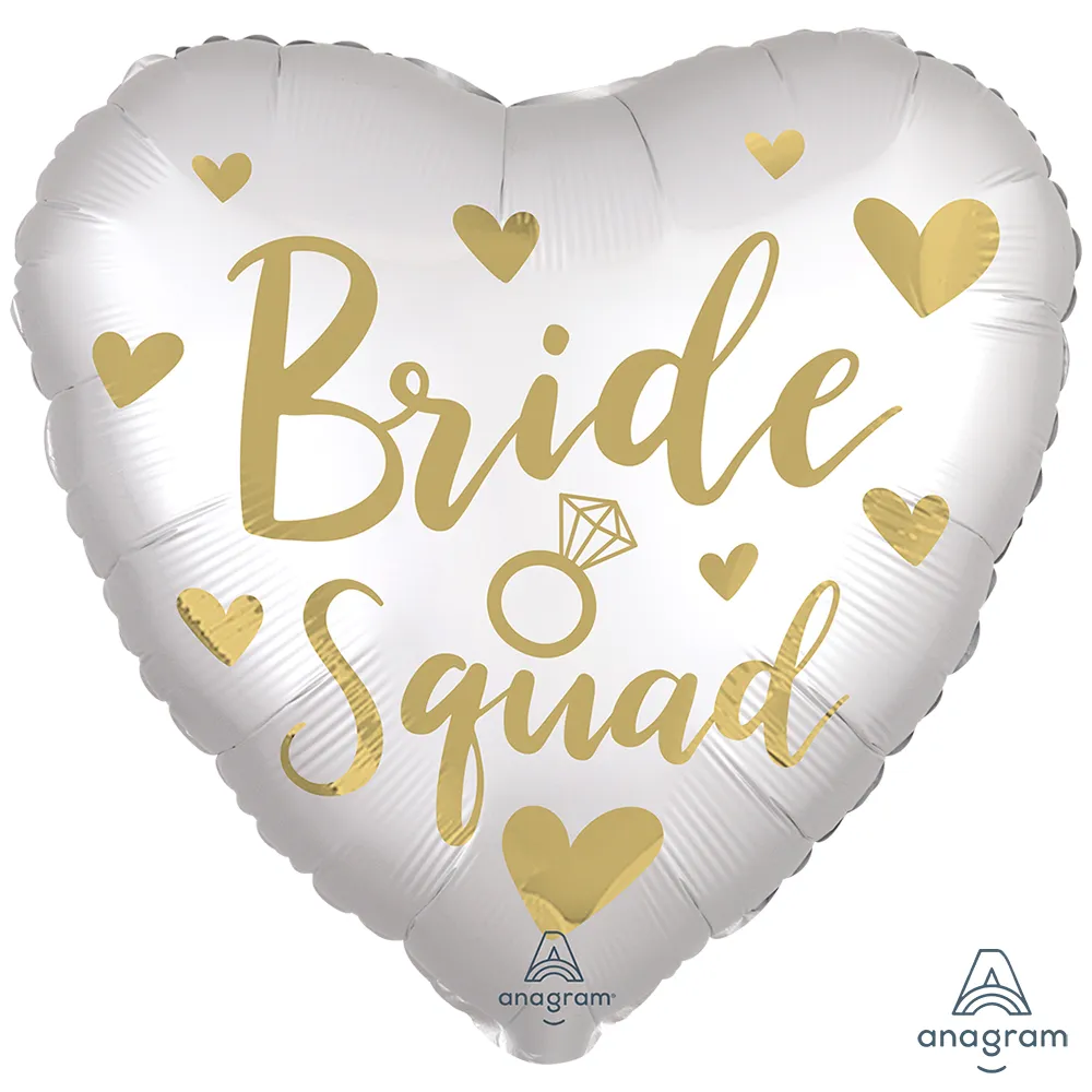 Balon Folie Inima Satin Bride Squad 43cm ANAGRAM