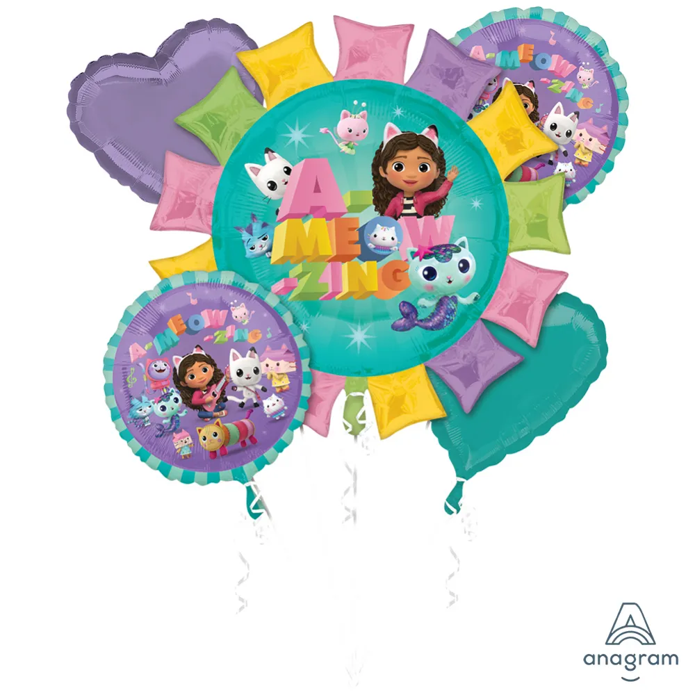 Buchet 5 Baloane Folie Gabby's Dollhouse ANAGRAM 4553101