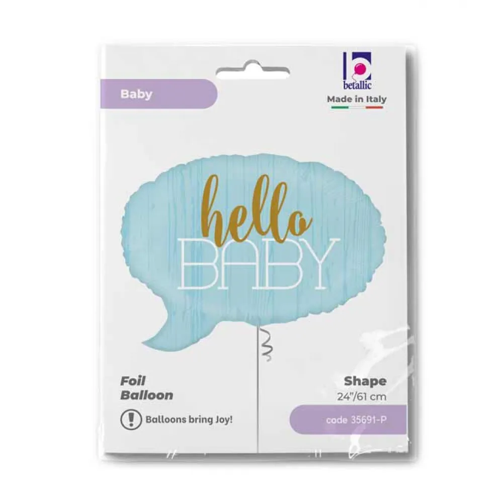 Balon Folie Figurina Hello Baby Bleu 61 cm Grabo
