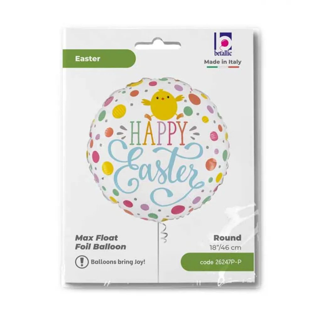 Balon Folie Paste Fericit cu buline 46 cm GRABO